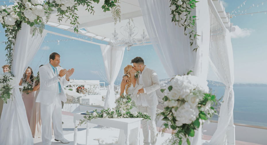Greek-themed wedding